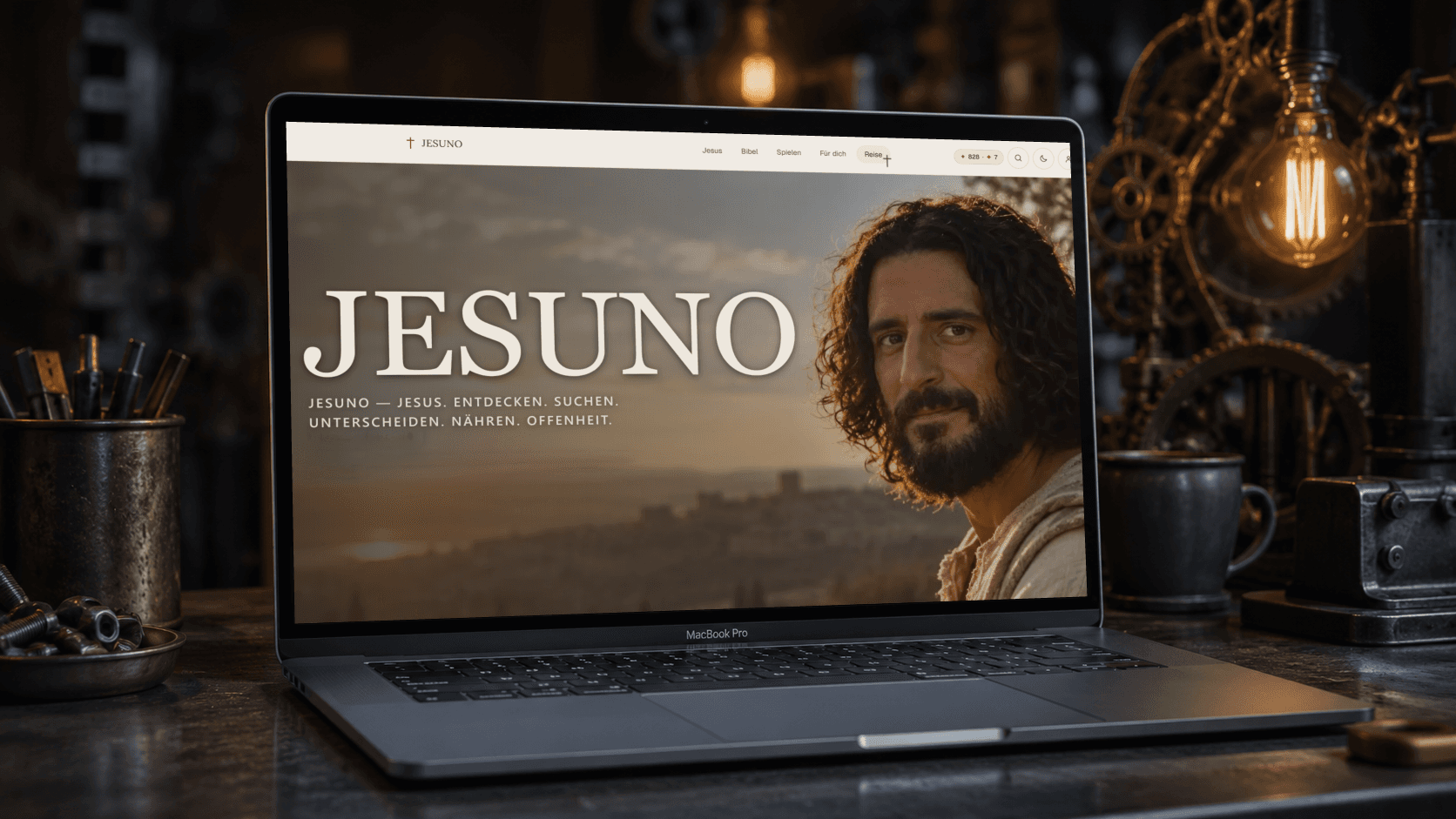 Screenshot der Website von JESUNO